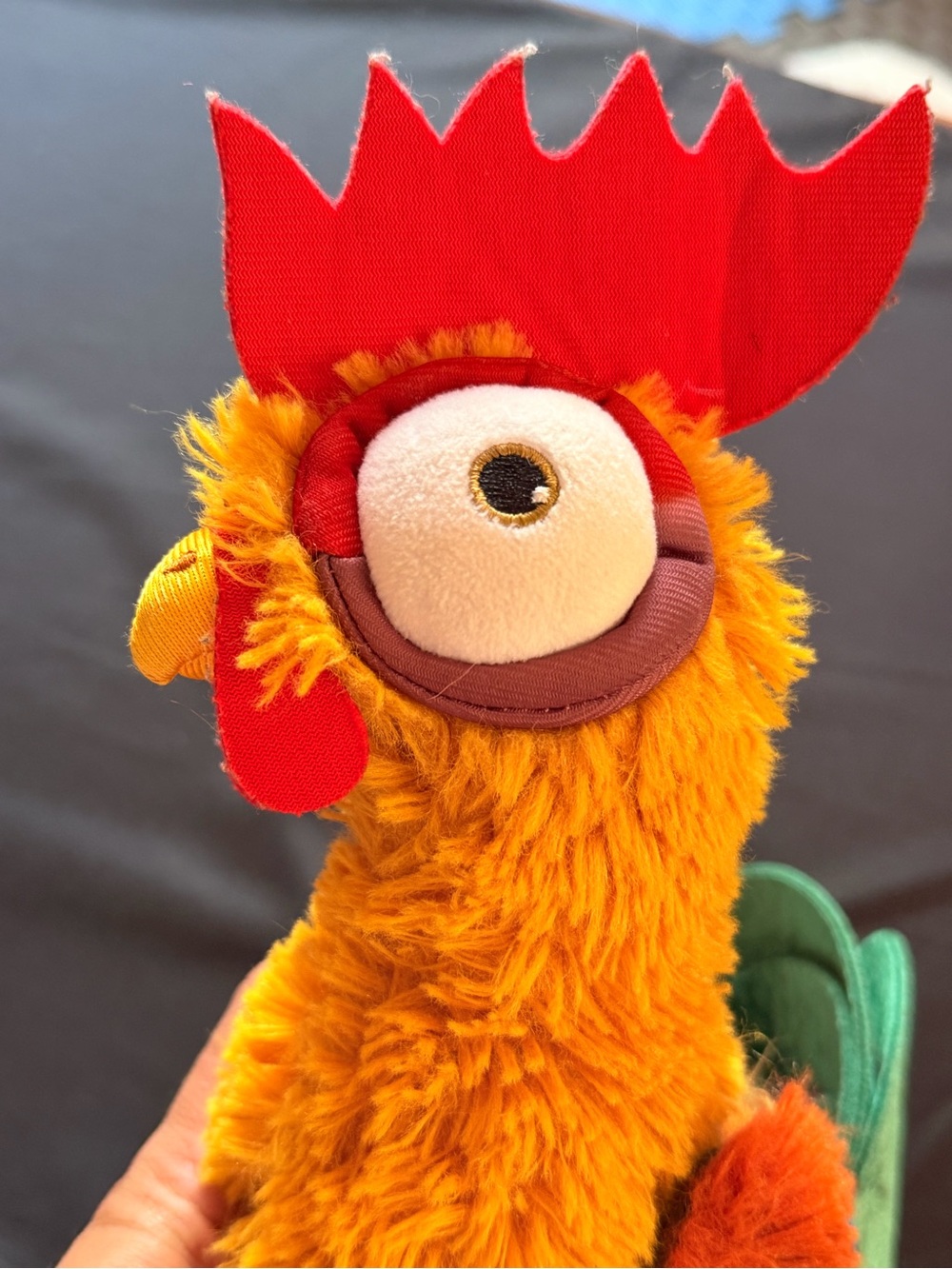 Disney Bright Multicolor Plush Rooster Toy - Red Yellow Blue Green